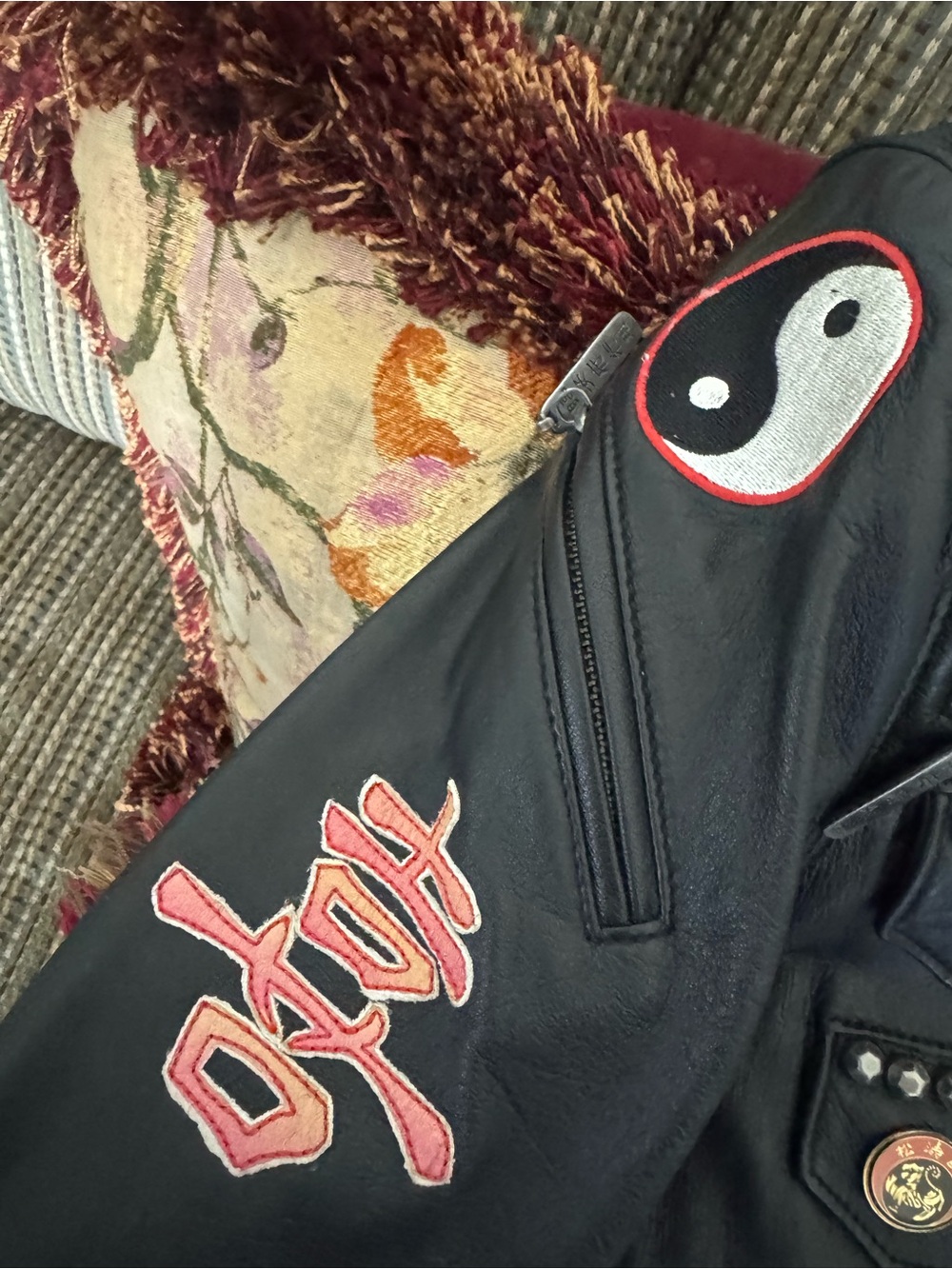 Double D Ranch RARE East Meets West Motorcycle Jacket Sz. Large - Picture 7 of 12